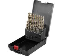 TOOLCRAFT TO-9913155 HSSE-Co 5 Jeu de forets pour le métal 19 pièces DIN 338 tige cylindrique 1 set