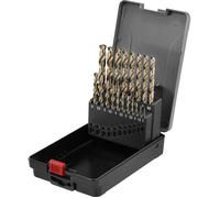 TOOLCRAFT TO-9913155 HSSE-Co 5 Jeu de forets pour le métal 19 pièces DIN 338 tige cylindrique 1 set