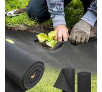 Toolerando Toile Anti-Mauvaises Herbes, toile de jardin nappe anti-mauvaises herbes, toile de paillage, perméable à l'eau Résistant aux déchirures résistant aux UV, 15 x 2 m (30 m²), 150 g/m²