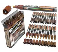 TOOLI-ART Lot de 22 marqueurs de peinture acrylique Pro Color Series Set de 3 mm Pointe moyenne pour peinture sur roche, verre, tasses, bois, métal, peinture sur verre, toile, bricolage Non toxique à