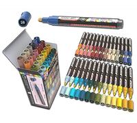 TOOLI-ART Lot de 28 marqueurs de peinture acrylique Pointe moyenne 3 mm, pour peinture sur pierre, verre, bois, métal, toile - Couleurs Sud-Ouest - Non toxiques, à base d'eau, séchage rapide