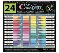 Tooli Marqueur Acrylique Set Confetti 24 Couleurs Vives Ef 07mm