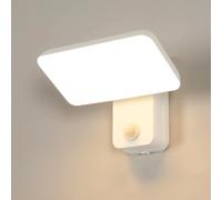 Toolight Applique Murale Interieur/Exterieur LED avec Détecteur de Mouvement, 16W 1800LM Appliques Murales LED, 360° Rotatif, IP65 Applique Lampe Moderne pour Porche Jardin, Lumière Chaude 3000K