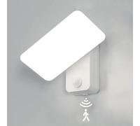 Toolight Applique Murale Interieur/Exterieur LED avec Détecteur deMouvement, 16W 1800LM Appliques Murales LED, 360° Rotatif, IP65 Applique Lampe Moderne pour Garage Porche Jardin, Lumière Froide 6500K