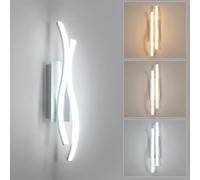 Toolight Applique Murale Intérieure, 14W 1575LM Moderne Lampe Murale LED, Luminaire Murale à Gradation avec Fonction Mémoire pour Chambre, Salon, Hôtel, Allée, Escalier, 41CM,3000K/4500K/6500K