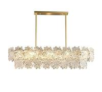 tooLight Lampe à Suspension APP1198-4CP Lustre Plafonnier Éclairage de Plafond en verre, métal pour Salon Chambre Cuisine Couloir (or)