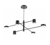 tooLight Lampe à Suspension APP597-6C Lustre Plafonnier Éclairage de Plafond en métal pour Salon Chambre Cuisine Couloir (noir)