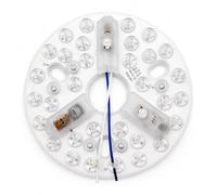 Toolivex Kit de Remplacement LED 15W pour Ventilateur de Plafond, Panneau LED Rond 3CCT 3000K/4200K/6500K Dimmable 5-100% avec Mémoire, Module LED Aluminium pour Plafonnier, Suspension, Applique