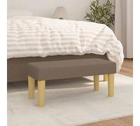 toolkix Banc en tissu taupe 70 x 30 x 30 cm rembourré avec rembourrage en mousse, polyvalent comme banc, tabouret, coffre pour couloir, salle à manger, salon, chambre à coucher, peu encombrant et