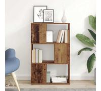 toolkix Meuble TV en bois marron - 60 x 24 x 94,5 cm - Avec 4 étagères - Montage mural moderne - Meuble bas de rangement - Console multimédia pour chambre à coucher, bureau, couloir