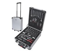 Toolland Chariot à outils rempli, 260 pièces, y compris le contenu, avec 4 plateaux amovibles, sur roues.
