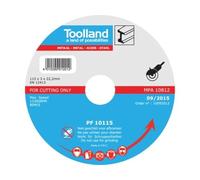 Toolland Disque de coupe, 115 mm, coupe à l'eau, 13300 tr/min, 80 m/s, pour les métaux