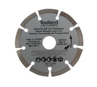 Toolland Disque diamant, 115 mm, segmenté, coupe à sec, 13300 tr/min, 80 m/s, pour le granit, la pierre, la brique, le marbre