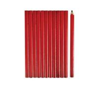 Toolland Ensemble de 12 crayons de charpentier professionnels, pour des marquages de précision et une puissance de marquage fiable, 175 mm