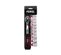 Toolland Jeu de douilles professionnel 12 pièces avec liquet à dégagement rapide 3/8" et douilles en CrV, précision et puissance pour chaque tâche, y compris une rallonge de 6" pour les