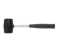 Toolland Maillet en caoutchouc 200 g avec manche en métal et tête souple, idéal pour camping, bricolage et pose de sols, frappes contrôlées et prise confortable