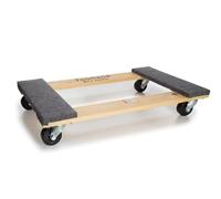 Toolland Plateau Roulant Robuste avec Grande Plateforme en Bois 76 x 46 cm, 4 roulettes pivotantes et Protection en Feutre, idéal pour déplacer Meubles, cartons, Plantes à la Maison ou au Travail