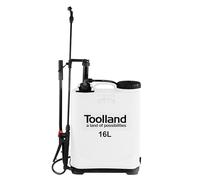 Toolland Pulvérisateur à dos à pression 16 L avec lance – Désherbant/Acide – Blanc/Noir