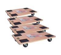 Toolland Rouleur de meubles, avec revêtement antidérapant, 4 patins, poignée intégrée, 4 roulettes en caoutchouc pivotantes, en contreplaqué, capacité de charge jusqu'à 400 kg, bonne maniabilité, 10,5