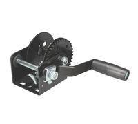 Toolland Treuil manuel 250 kg en acier inoxydable avec cliquet et câble, rapport 3.1:1, treuil de remorque noir avec poignée ergonomique, idéal pour bateau, remorque et levage