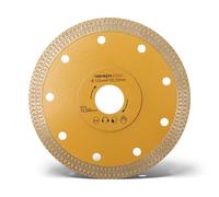 TOOLMAYS Disque Diamant Carrelage 125 mm Extra Fin, Disque Carrelage Découpe ultra Fine pour Céramique, Marbre, Tuiles, Grès Cérame, Coupe Humide ou Sèche, Alésage 22,23 mm