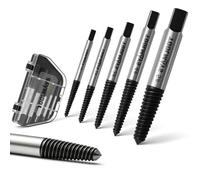 TOOLMAYS Extracteur de Vis Cassée pour Goujons de M3-M18 | Tourne a Gauche Extracteur 5 Pieces Kit, Haute Dureté, Pour Enlever des Screw Endommagées