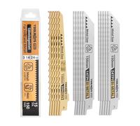 TOOLMAYS Lames de Scie Sabre 15 pièces pour Bois, Métal et Plastique, 150 mm 3/14/24TPI Bi-métal Lame Scie Sabre avec Boîte de Rangement
