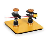 TOOLOUR ClampRex Troisième main pour makers - 3eme main soudure compacte avec pinces doubles,10 x 10 x 0,5 cm, base magnétique, sans retour ni marques - pour circuits, câbles, composants.