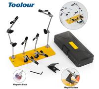 Toolour - Station de soudage magnétique pour mains d'aide, support de Circuit imprimé PCB, bras flexibles magnétiques pour la réparation électronique et le bricolage 3PC-Y-ZX