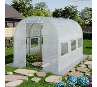 TOOLPORT 2x3m Serre tunnel, Bâche PE, blanc - (8940)