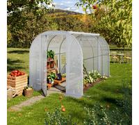 TOOLPORT 2x3m Serre tunnel, Bâche PE, blanc - (8995)