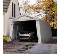 TOOLPORT 3,3x4,8 m, Tente garage, PVC 800, H. 2,1 m, gris, avec statique (type de sol : terre) - (58316)
