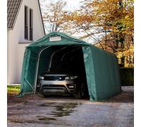 TOOLPORT 3,3x4,8 m, Tente garage, PVC 800, H. 2,1 m, vert foncé, avec statique (type de sol : terre) - (58315)