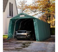 TOOLPORT 3,3x6,0 m, Tente garage, PRIMEtex 2300, H. 2,1 m, vert foncé, avec statique (type de sol : terre) - (49680)