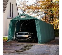 TOOLPORT 3,3x7,2 m, Tente garage, PRIMEtex 2300, H. 2,1 m, vert foncé, avec statique (type de sol : terre) - (49684)