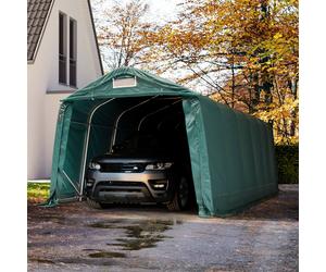 TOOLPORT 3,3x7,2 m, Tente garage, PRIMEtex 2300, H. 2,1 m, vert foncé, avec statique (type de sol : terre) - (49684)
