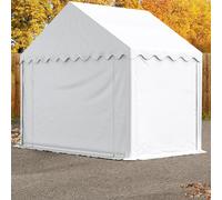 TOOLPORT 3x2 m tente de stockage, PVC 700, H. 2 m blanc - (8640)