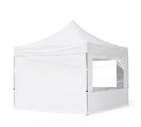TOOLPORT 3x3 m Tonnelle pliante Alu, PES 700, côtés panoramiques, blanc - (59018)
