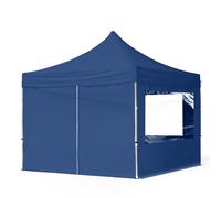 TOOLPORT 3x3 m Tonnelle pliante Alu, PES 700, côtés panoramiques, bleu foncé - (59001)