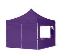 TOOLPORT 3x3 m Tonnelle pliante Alu, PES 700, côtés panoramiques, violet - (59010)