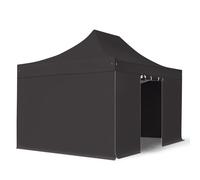 TOOLPORT 3x4,5 m Tonnelle pliante Acier, PES 750, côtés sans fenêtre, noir - (600042)