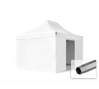TOOLPORT 3x4,5 m Tonnelle pliante Acier, PVC 800, côtés sans fenêtre, blanc - (600119)