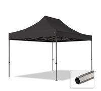TOOLPORT 3x4,5 m Tonnelle pliante Acier, PVC 800, noir - (600116)