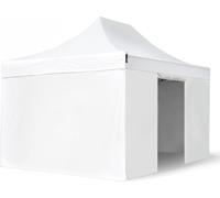 TOOLPORT 3x4,5 m Tonnelle pliante Alu, PES 800, côtés sans fenÃƒÂªtre, blanc