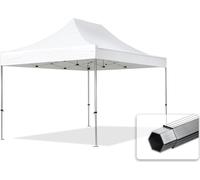 TOOLPORT 3x4,5 m Tonnelle pliante Alu, PVC 850, blanc