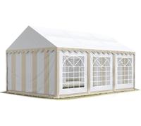 TOOLPORT PRO 3x6 m tente de réception, PVC 700, H. 2 m, beige-blanc - (6148)