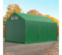 TOOLPORT 3x6 m tente de stockage, PVC 800, H. 2,6 m, vert foncé, avec statique (type de sol : terre) - (57720)