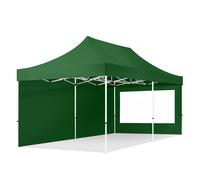 TOOLPORT 3x6 m Tonnelle pliante Acier, PES 700, ctés panoramiques, vert foncé - (59053)