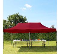 TOOLPORT 3x6 m Tonnelle pliante Acier, PES 750, rouge - (600079)