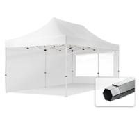 TOOLPORT 3x6 m Tonnelle pliante Alu, PES 800, côtés panoramiques, blanc